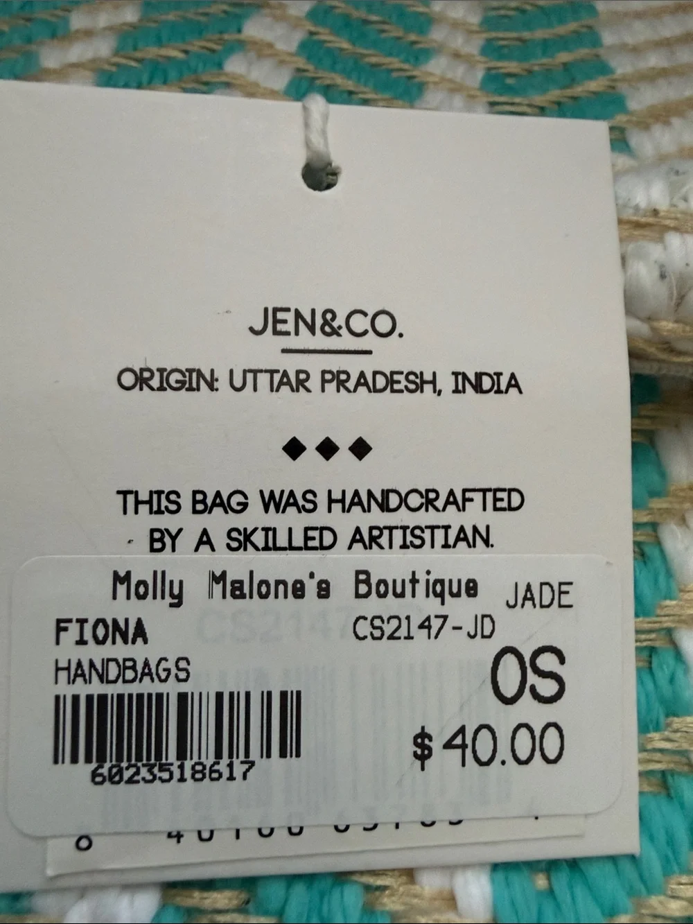 NWT Jen & Co Clear-Lined Woven Cosmetic Cases (4) in Aqua